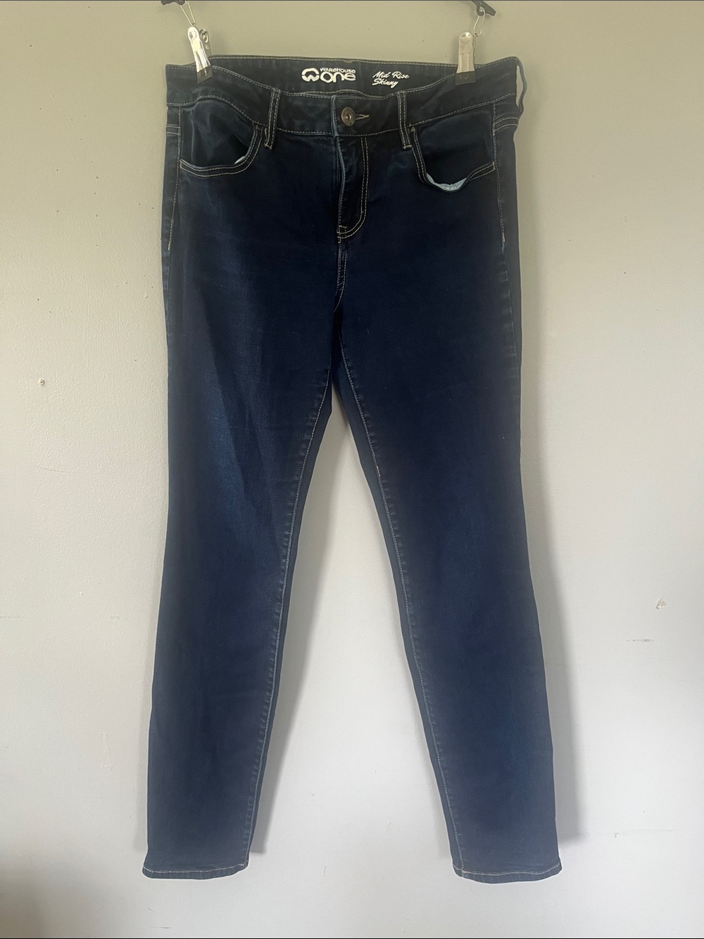 Warehouse One Women’s Dark Indigo Stretch Skinny Jeans 31